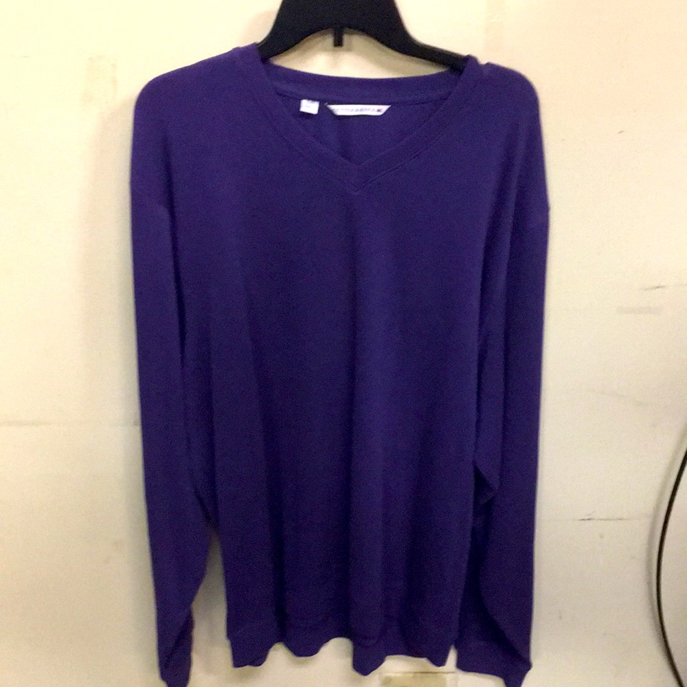 Cutter & Buck Purple Long Sleeve Men’s V-Neck Sweater Size XL MSRP $115